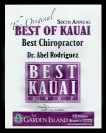 Best Chiropractor 2007 Award